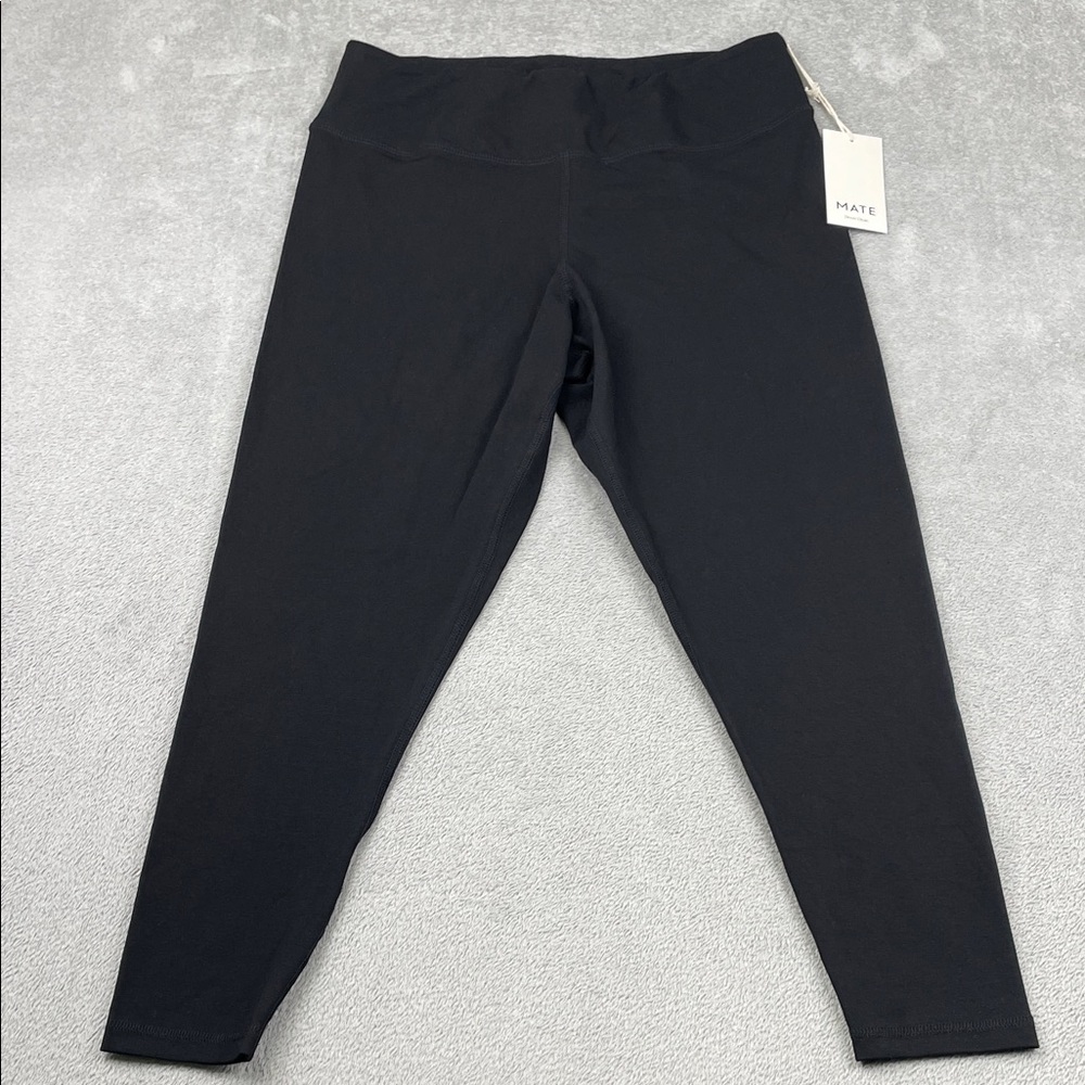 MATE The Label 1X Organic Cotton Stretch Black Midi Leggings